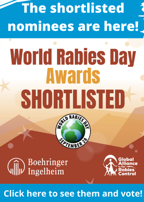 World Rabies Day 2021 Awards shortlist nominees