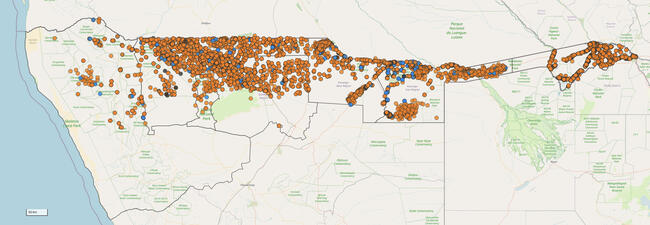 Namibia DVS Vaccinations map 2024