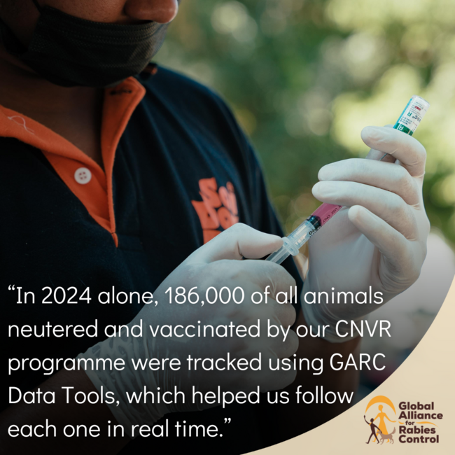 Soi Dog Foundation Thailand preparing for dog vaccination using GARC tools